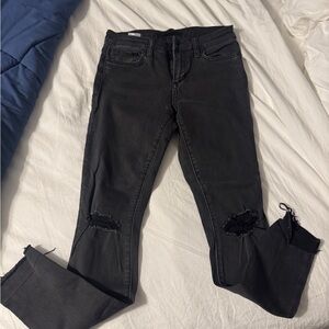 Joe's Jeans Black Distressed Skinny Jeans